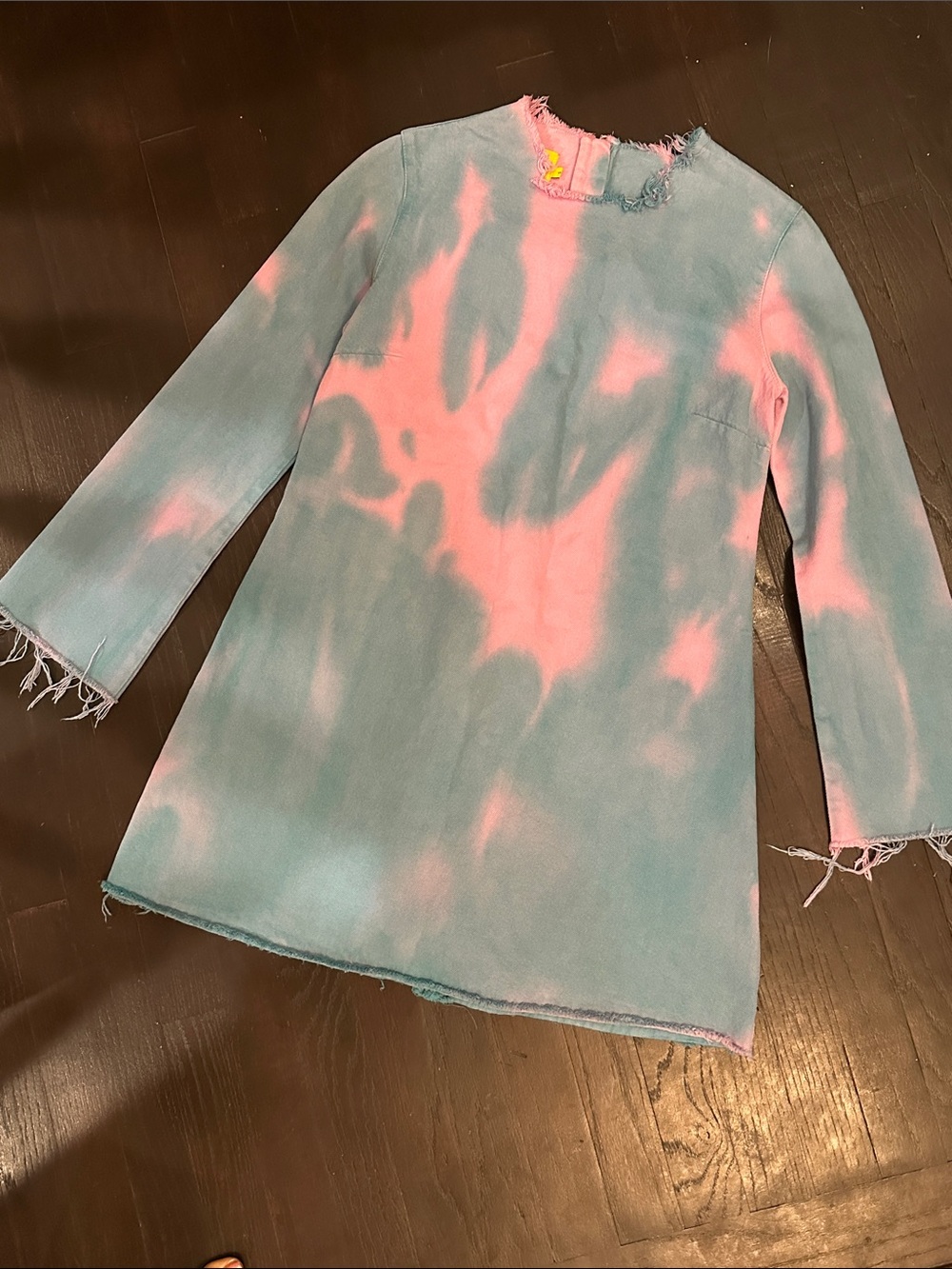 MARQUES ALMEIDA EYECANDY TIE DYED DEMIN DRESS